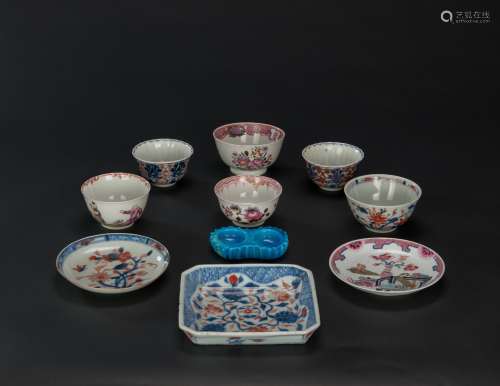 Qing- A Group Of 10 Porcelains Dish