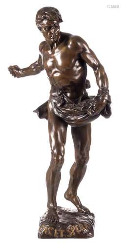 Gauquié H.D., 'Facet Spera', bronze, H 82 cm