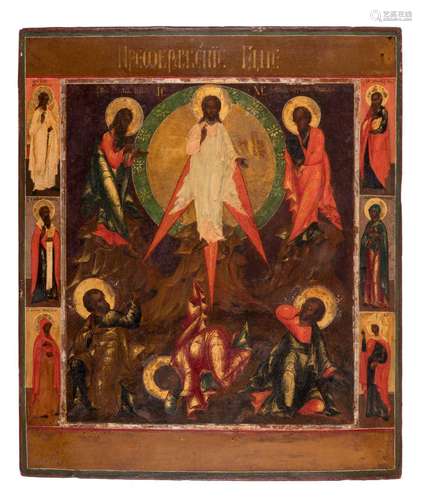 An Eastern European icon depicting the resurrection of Christ, 19thC, 31 x 36 cm