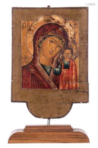 A 19thC Eastern European recto/verso icon, 28 x 39,5 cm