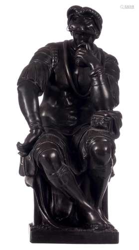 Unsigned, portrait of Lorenzo de Medici, after Michelangelo, bronze layered terracotta, H 54 cm