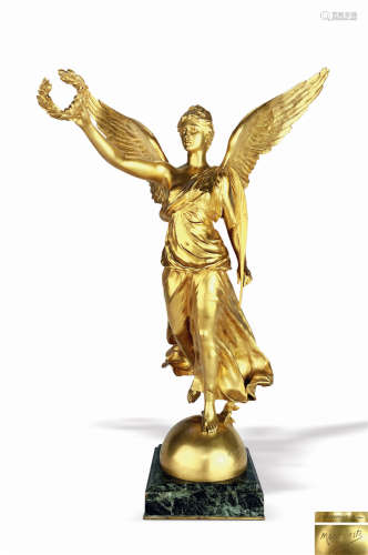 十九世纪 铜镀金胜利女神雕塑