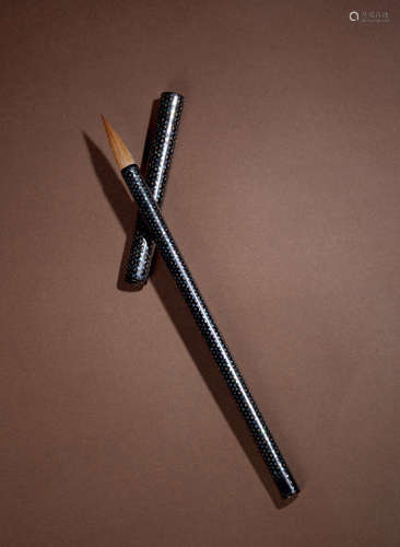 清 黑漆嵌螺钿毛笔