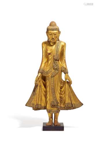 STANDING BUDDHA WITH OPEN SAMGATHI COAT.