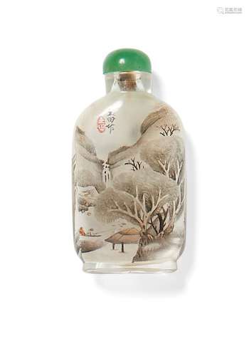 SNUFFBOTTLE, PAINTED INSIDE.