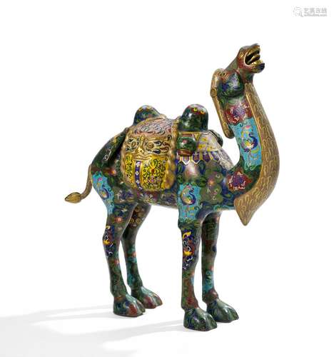 BACTRIAN CAMEL WITH SADDLE BAGS.