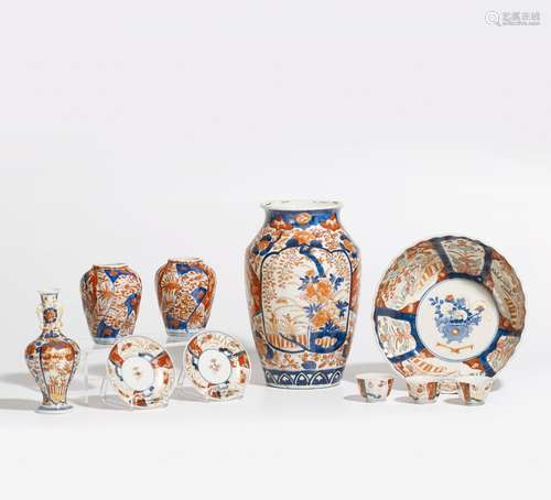 TEN IMARI PORCELAINS.