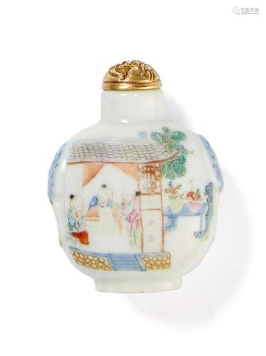 SNUFFBOTTLE WITH CHILDREN PLAYING.