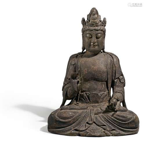 LIFE SIZE GUANYIN SITTING IN PADMASANA.