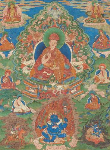 THANGKA OF A DRIGUNG KAGYÜ LAMA.