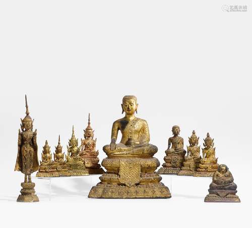 TEN BUDDHIST FIGURES.