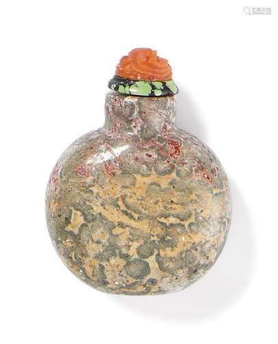 SNUFFBOTTLE OF ROUND SHAPE.