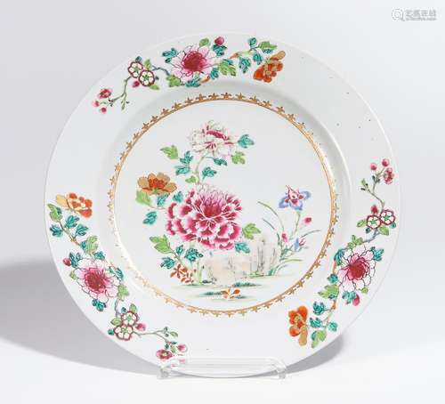 PLATE WITH PEONY.