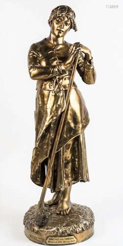 19th.C French Gilt Bronze Statue J.Cambos Foundry