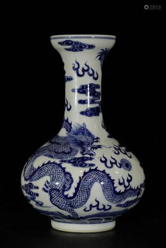 Chinese BW Porcelain Vase