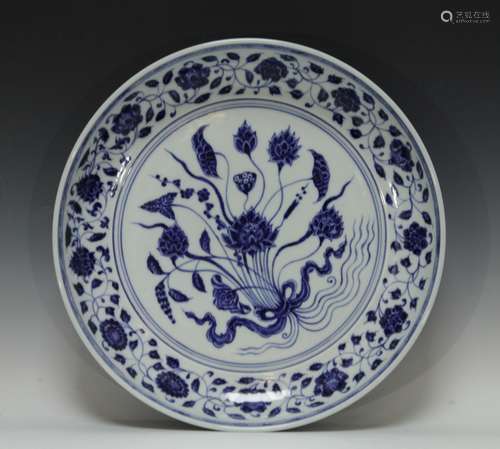 Chinese Blue/White Porcelain Plate