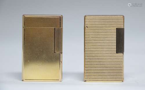 2 Pieces of S.T. Dupont Gold Plated Lighters