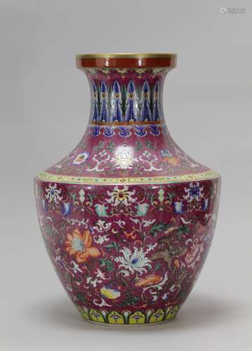 Chinese Famille Rose Porcelain Vase