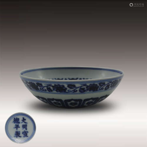 Chinese Blue&White Bowl,Mark