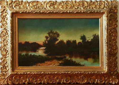 19th.C Barbizon School Oil Painting A.L.Williams