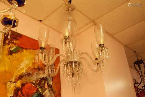 English Osier 6 Lights Crystal Chandelier