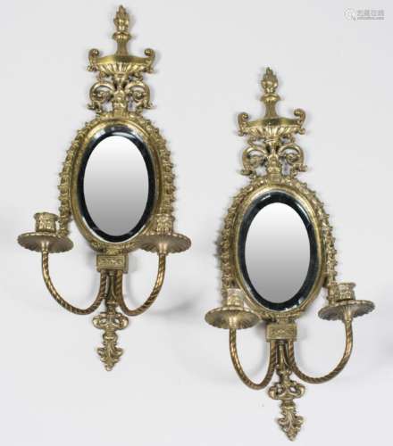Pair of Neoclassical style Double Arm Wall Sconces