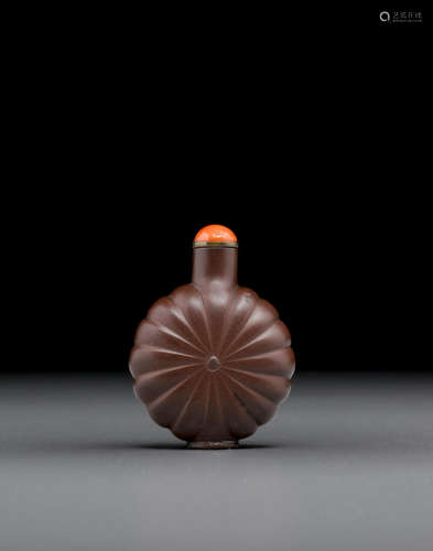 1820-1880 An Yixing pottery 'chrysanthemum