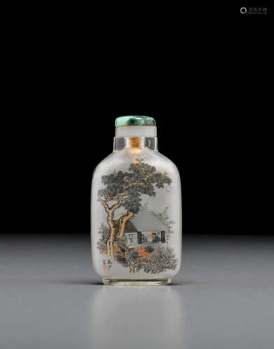 Ma Shaoxuan (1867-1939) A rare inside-painted rock crystal snuff bottle