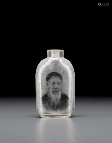 Shi Chuan, dated by inscription to <i>renzi</i>, corresponding to 1972 An inside-painted glass portrait snuff bottle