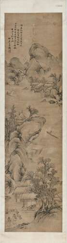 山水圖，上官周(1665-1749年)。