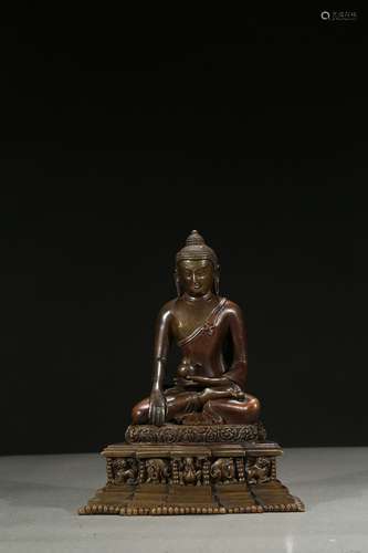 A Tibetan copper alloy shakyamuni