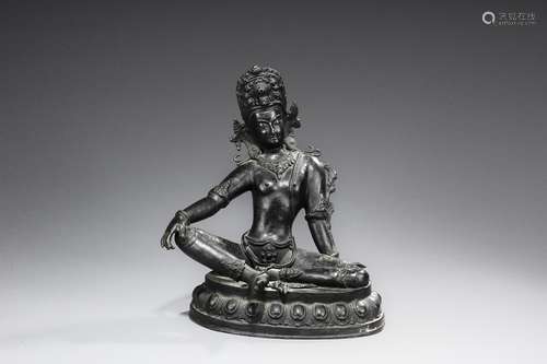 A Bronze Statue Of Bodhisattva