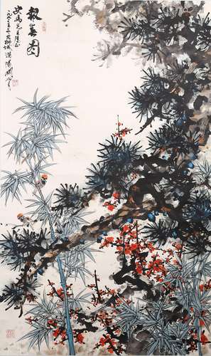 Guan Shanyue: color and ink 'spring' painting