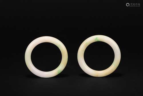 A pair of jadeite bangles