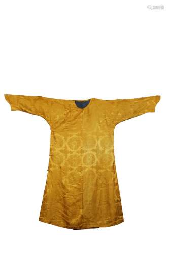 A yellow embroidered dragon robe
