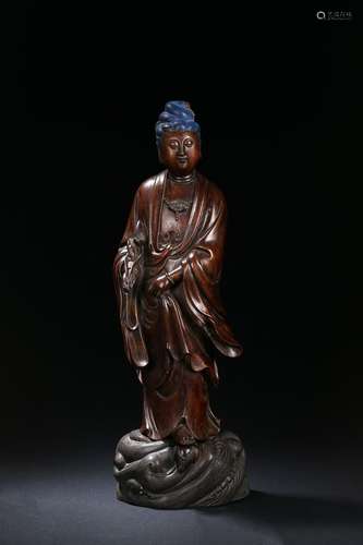 A large agarwood figure of Guanyin