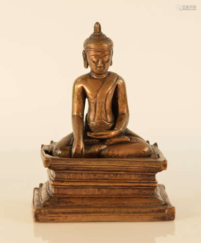 Early Tibetan Bronze Seated Buddha