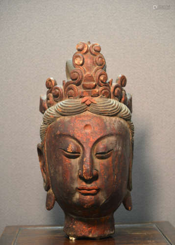 Chinese Ming Lacquer Buddha Head