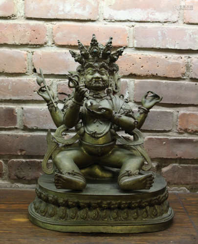 Nepalese Bronze Buaaha with Muliarms