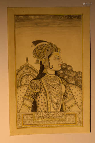 Indian Moghul Painting - Stencil Princess