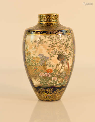 Japanese Satsuma Vase of Exquisite Detail - Signed Kinkozan