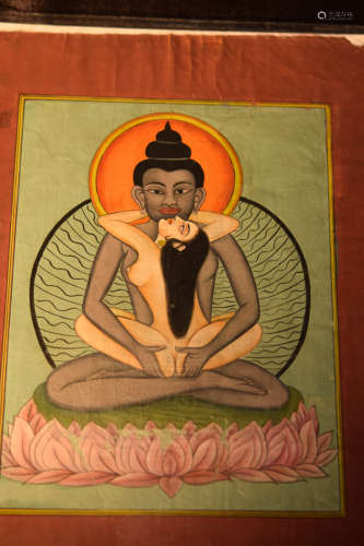 Indian Moghul Painting of Buddha
