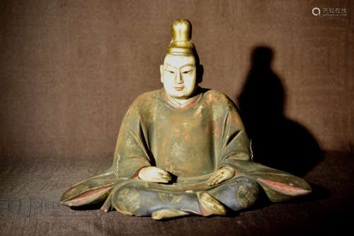 Japanese Wood Lacquer Daoist Priest