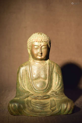 Japanese Bronze Buddha with Rich Patina - Edo Period