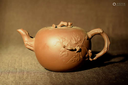 Chinese Yixin Teapot with Squirrel