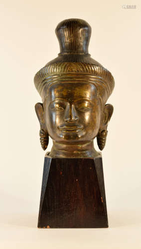 Antique Southeast Bronze Buddha Bust