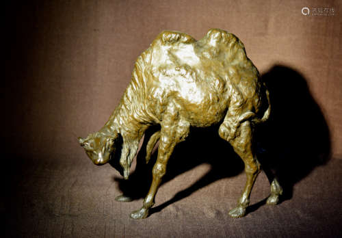 Japanese Bronze Camel - Signed