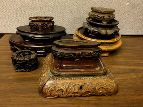 Chinese Wood Stand Group