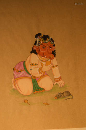 Indian Moghul Painting - Ganesh