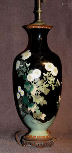 Japanese Cloisonne Vase - Lamp